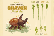 Soft- Crayon Brushes for Procreate, a Brush Add-On by TheDoodleSweets (Thumbnail 1 of 5)