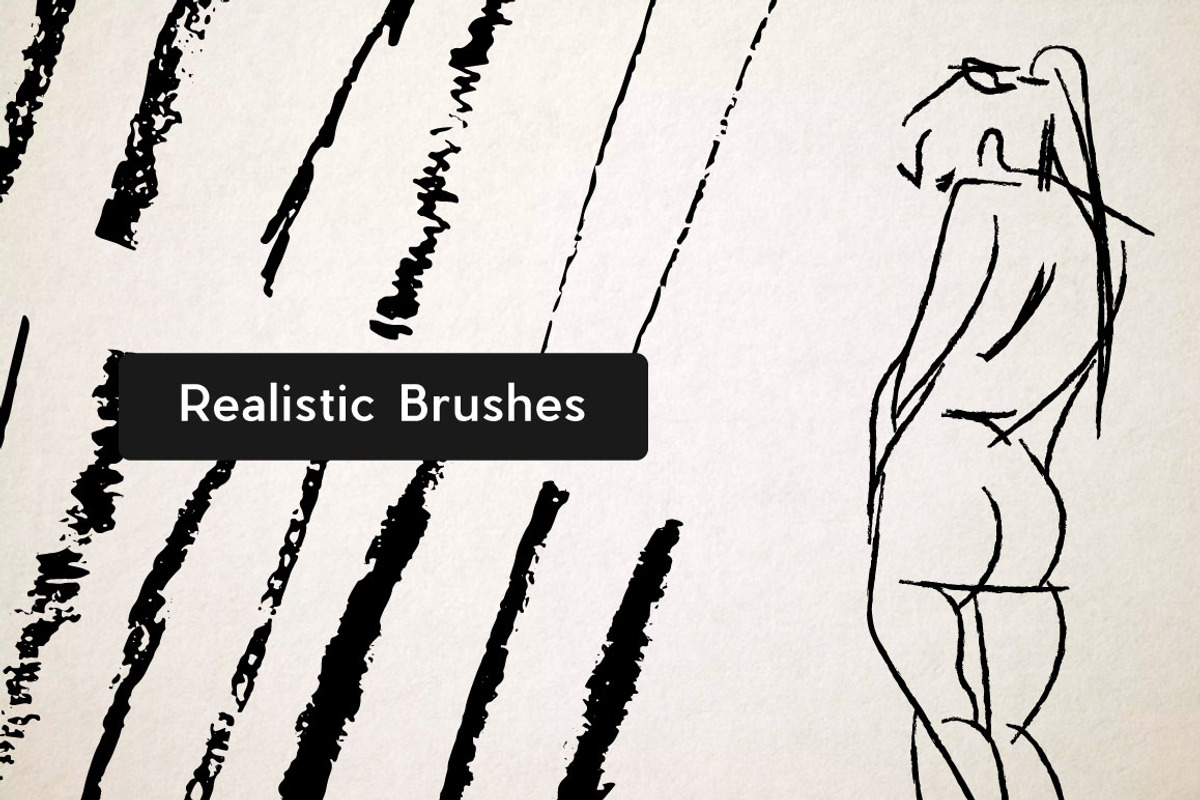 Set of 38 Charcoal Brushes, a Brush Add-On by Uncommon Mockups (Photo 2 of 4)