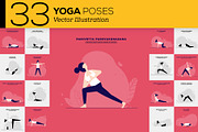 33 Yoga Poses Illustration, an Illustration by Kursat Unsal (Thumbnail 1 of 6)