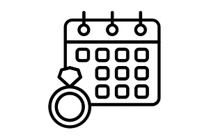 Wedding day Line Icon, an Icon by Pexelpy