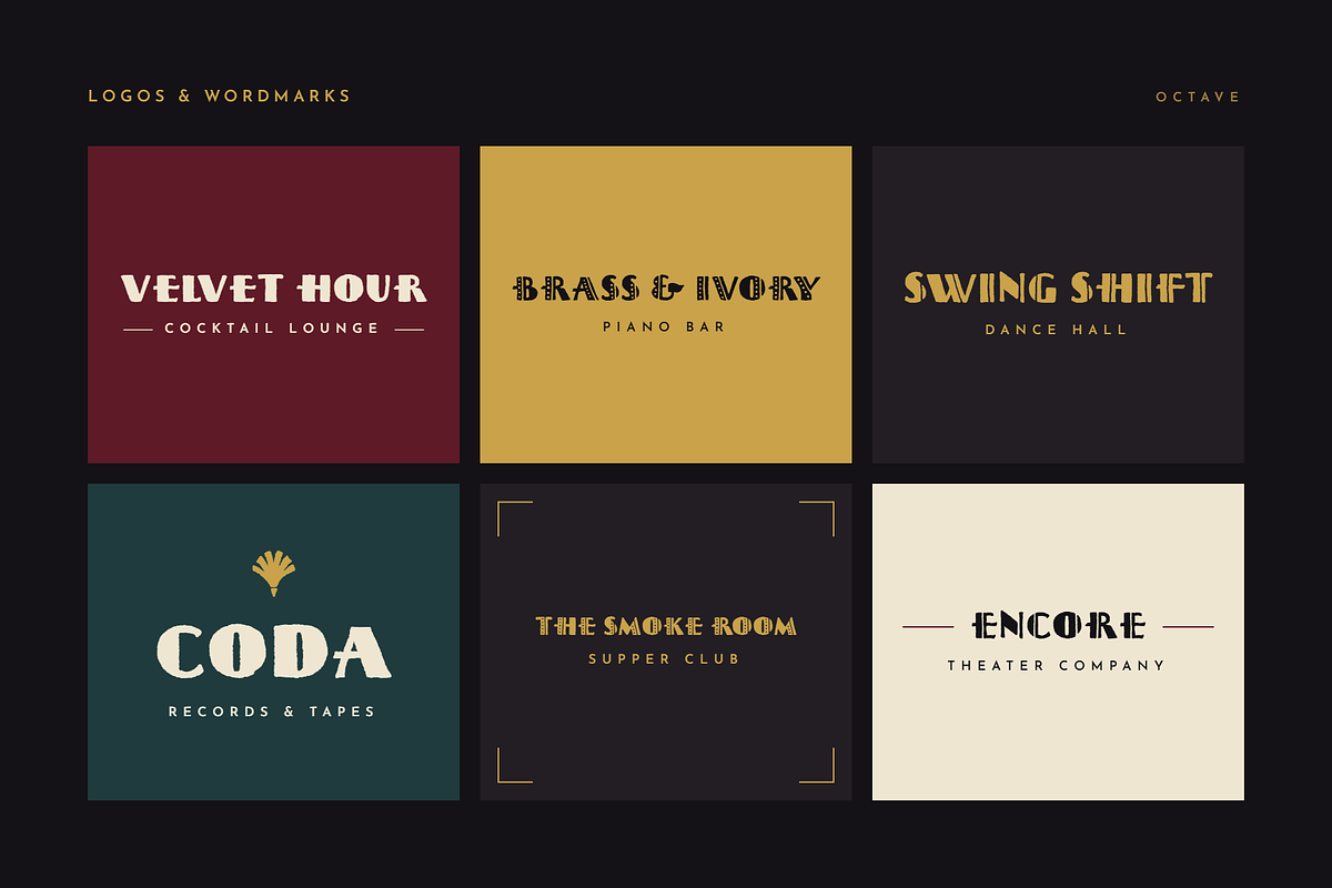 Octave 2.0 | An Art Deco Font Family, a Sans Serif Font by Lauren Hodges (Photo 8 of 13)