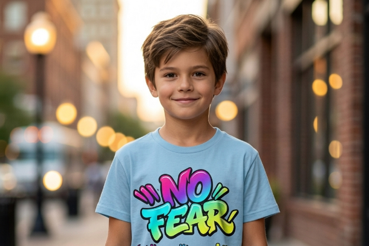 No Fear Graffiti Typography, a Shirt Mockup by Vector Stall (Photo 7 of 15)