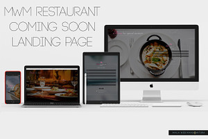 Restaurant Coming Soon/Landing Page