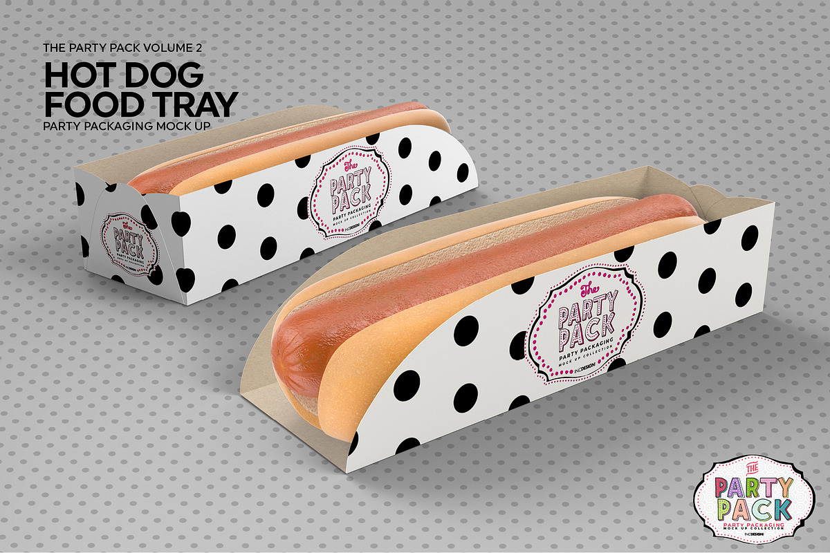 Hot Dog Tray Packaging Mockup, a Cups & Container Mockup by INCDesign (Photo 5 of 7)