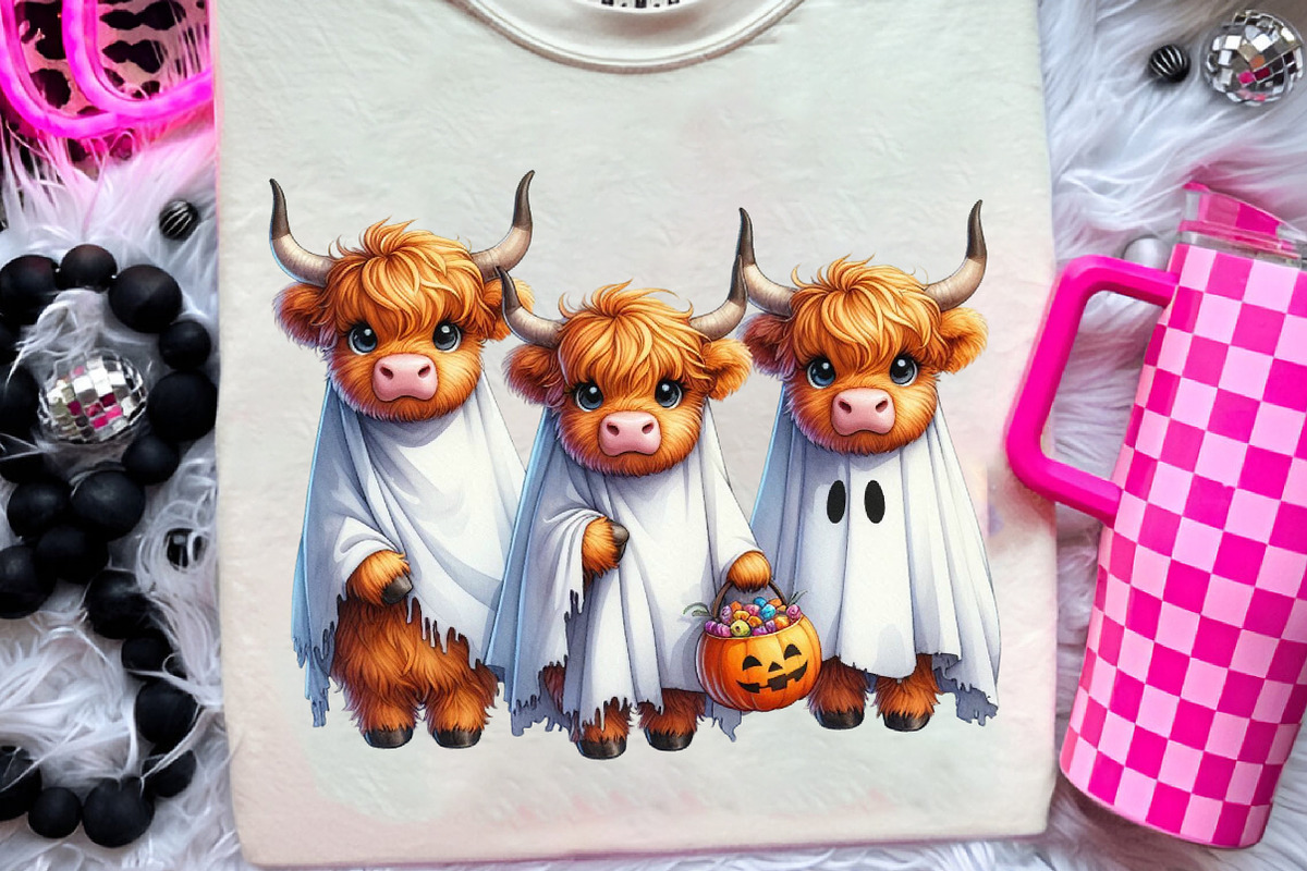 Halloween Highland Cow Png, an Illustration by Designworld (Photo 1 of 5)