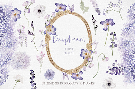 Watercolor Flower - Daydream Purple, a Decorative Illustration by Beigetime