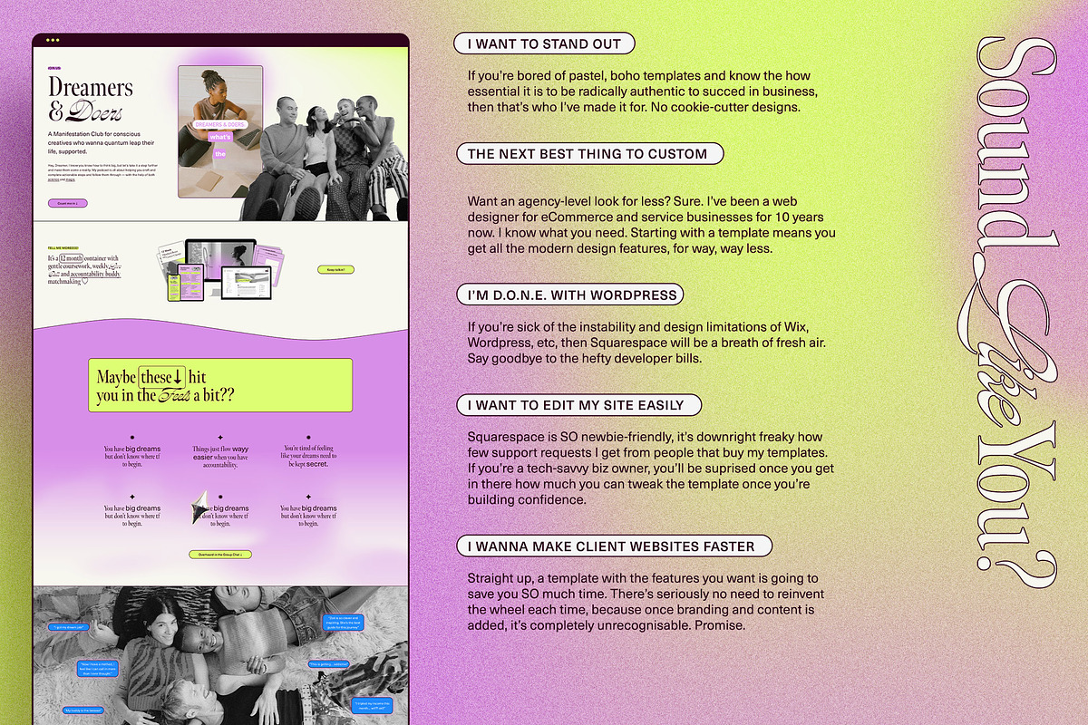 COSMO Squarespace Website Template, a Squarespace Template by PEARLER (Photo 4 of 11)