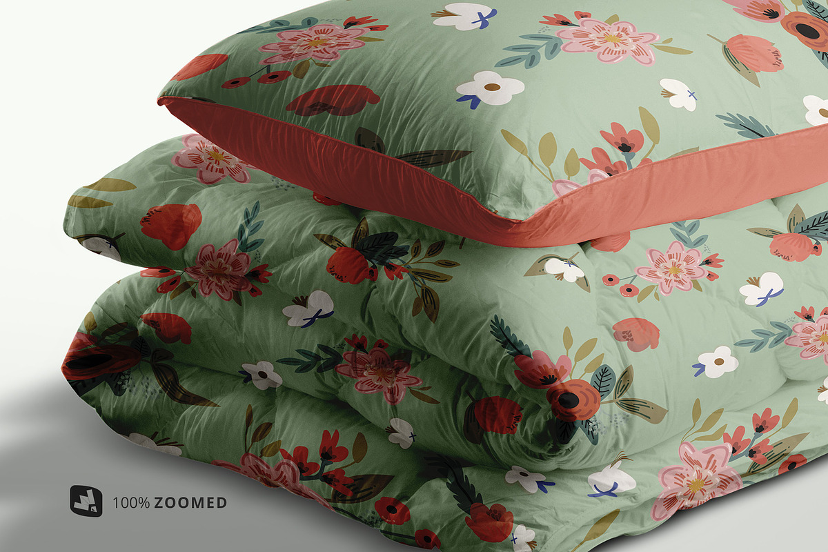 Duvet & Pillow Case Mockup, a Product Mockup by Designertale (Photo 6 of 11)