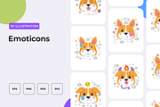 Emoticons Illustration, an Outline Icon by Wencory (Thumbnail 1 of 2)
