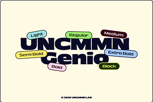 Uncmmn Genio - Display Sans Serif