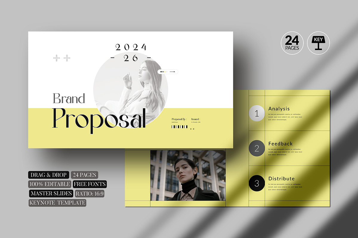 Brand Proposal Keynote Template, a Presentation Template by White Graphic (Photo 1 of 9)