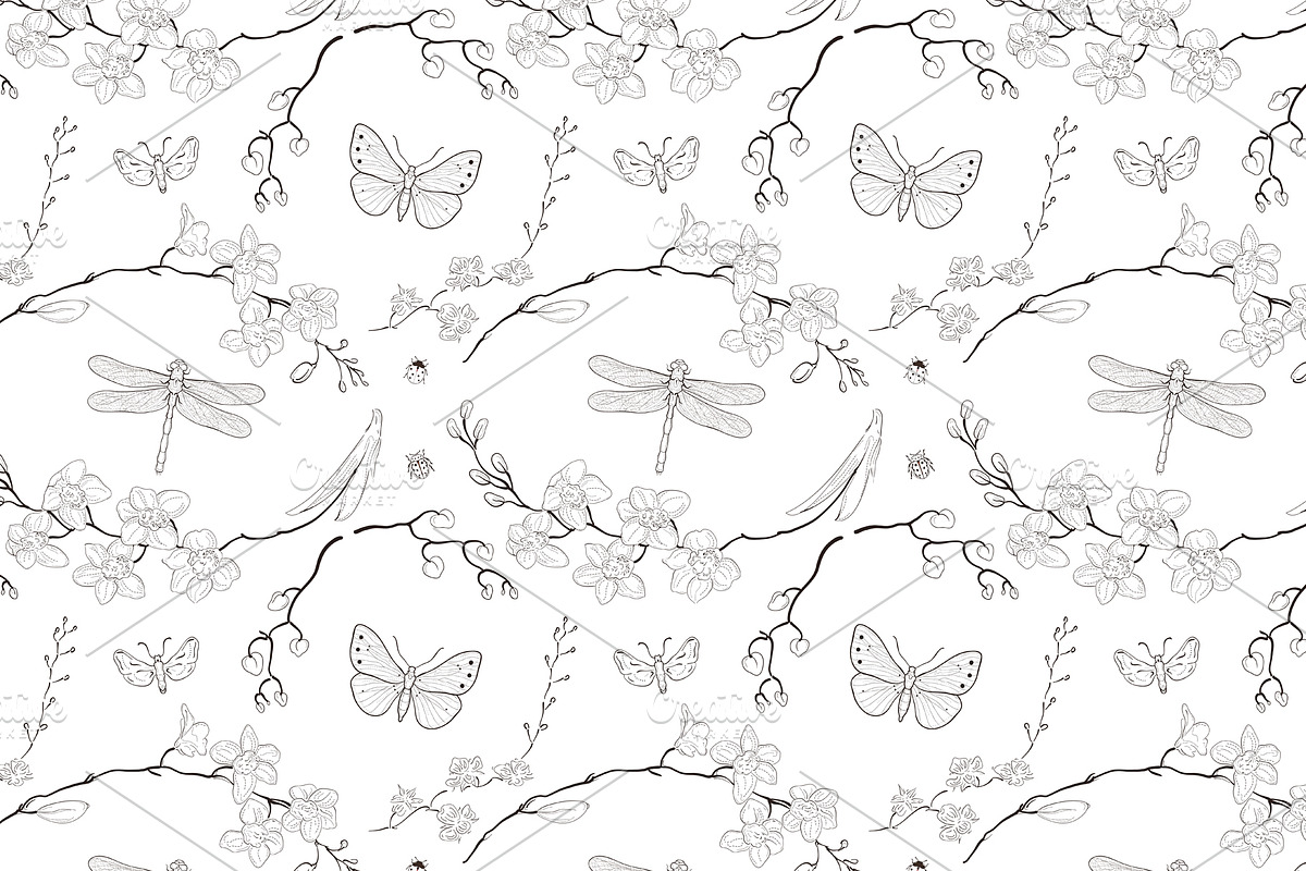 Glorious Orchid seamless patterns, a Pattern Graphic by YvY (Photo 5 of 5)