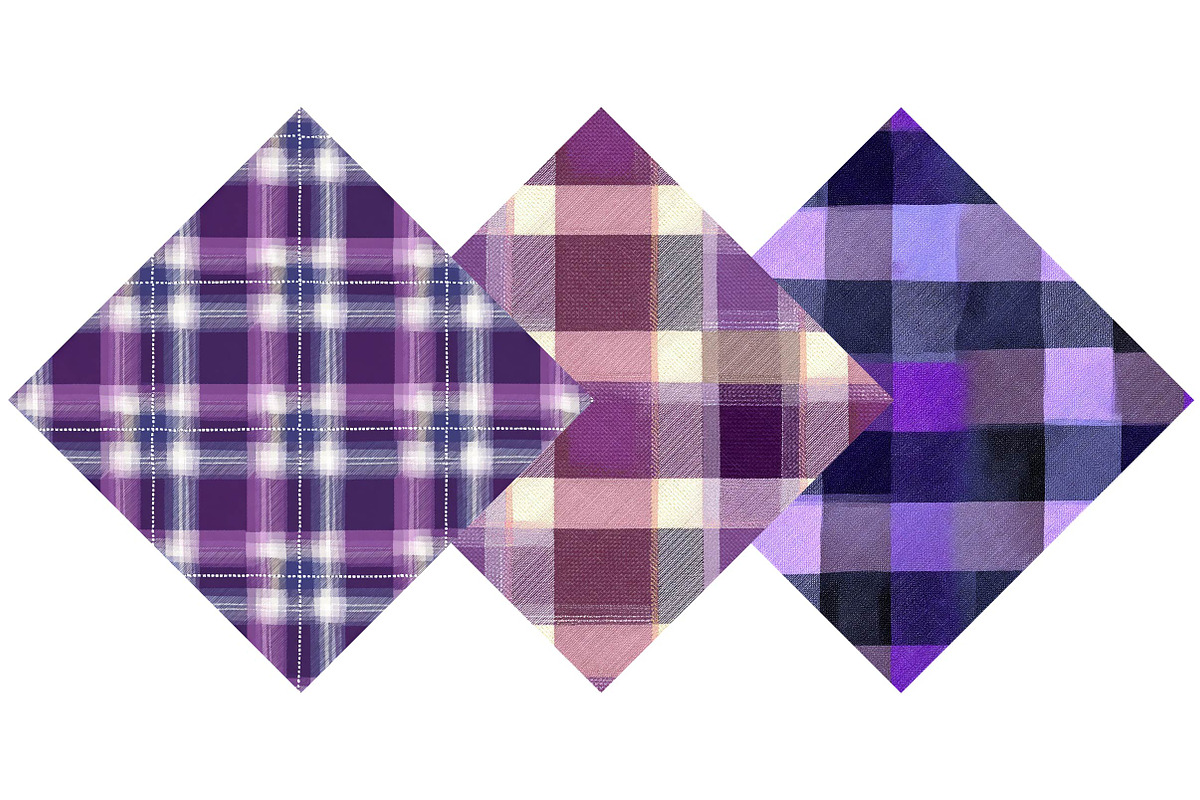 Purple Plaid Patterns, a Texture Illustration by DreamPrint404 (Photo 4 of 4)