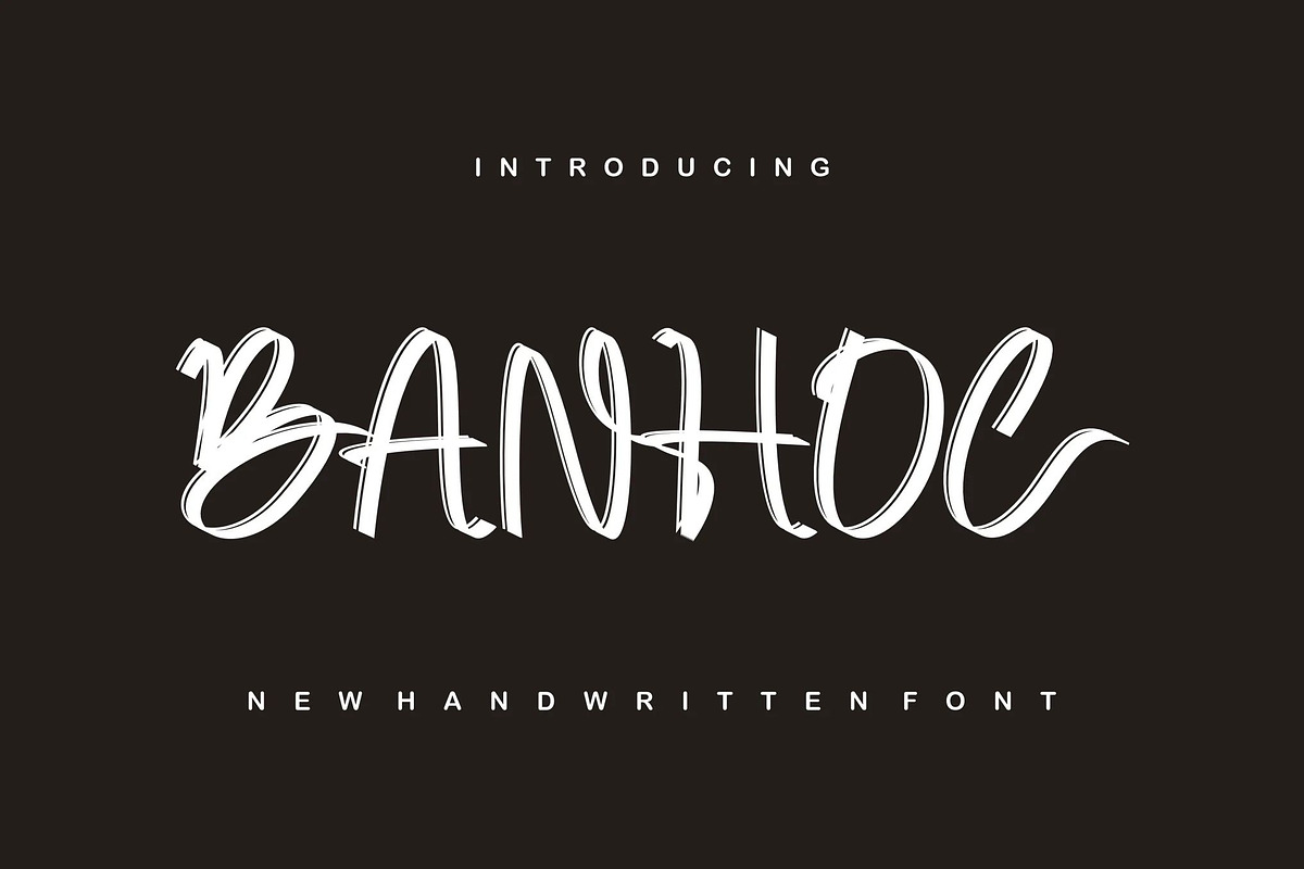 Banhoc, a Handwritten Font by Auliacreative (Photo 1 of 3)