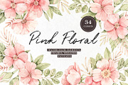 Sale Pink Floral. Watercolor flowers, a Decorative Illustration by Kate Macate (Thumbnail 1 of 11)