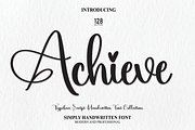 Achieve | Script Font, a Script Font by Scratchones (Thumbnail 1 of 8)