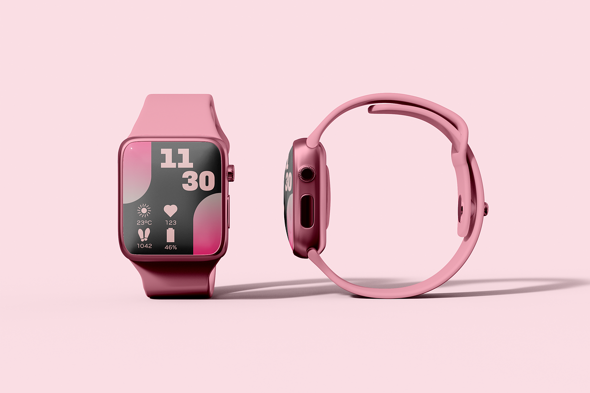 Two Smart watch Mockup, a Wearable Device Mockup by Xtrahive (Photo 2 of 2)