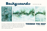 Ocean watercolor background animals, a Background Graphic by Yuliya Derbisheva (Thumbnail 5 of 15)