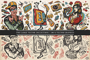 Hip hop old school tattoo, a Background Graphic by intueri (Thumbnail 2 of 7)