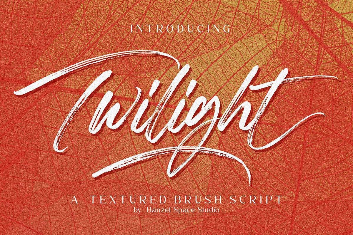 Twilight - Textured Brush Script, a Script Font by HanzelSpace Studio (Photo 1 of 8)