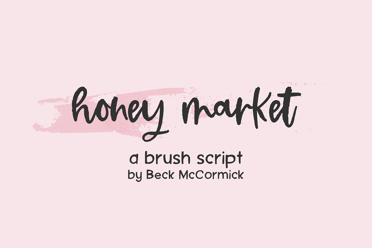 Honey Market Script, a Handwritten Font by Beck McCormick (Photo 1 of 10)