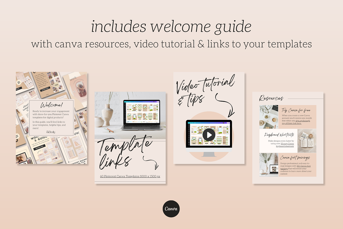 60 Pinterest Templates for Products, a Social Media Template by Made by Melody (Photo 2 of 12)