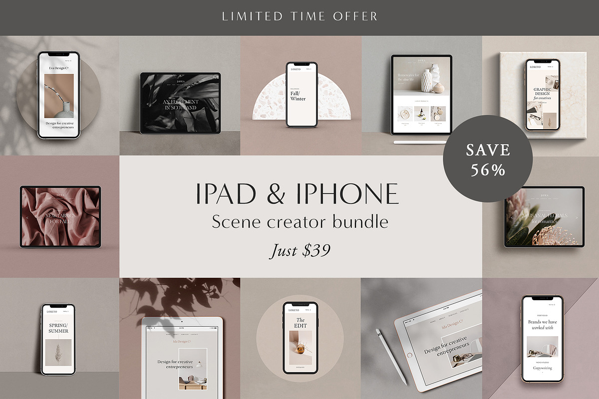 4 IN 1 iPad & iPhone Mockup Bundle, an iPad Mockup by Moyo Studio (Photo 1 of 18)