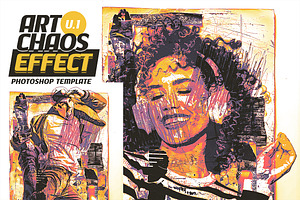 Art Chaos Photoshop Effect, a Brushes & More by iHemalaya