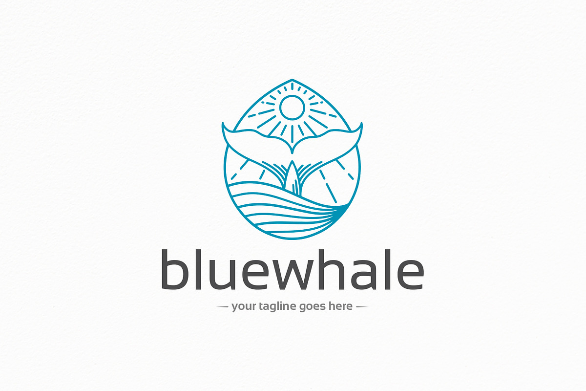 Blue Whale Tail Logo Template, a Branding & Logo Template by vectorwithin (Photo 1 of 3)