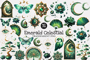 Emerald Celestial Collection clipart, an Illustration by Designworld (Thumbnail 1 of 5)