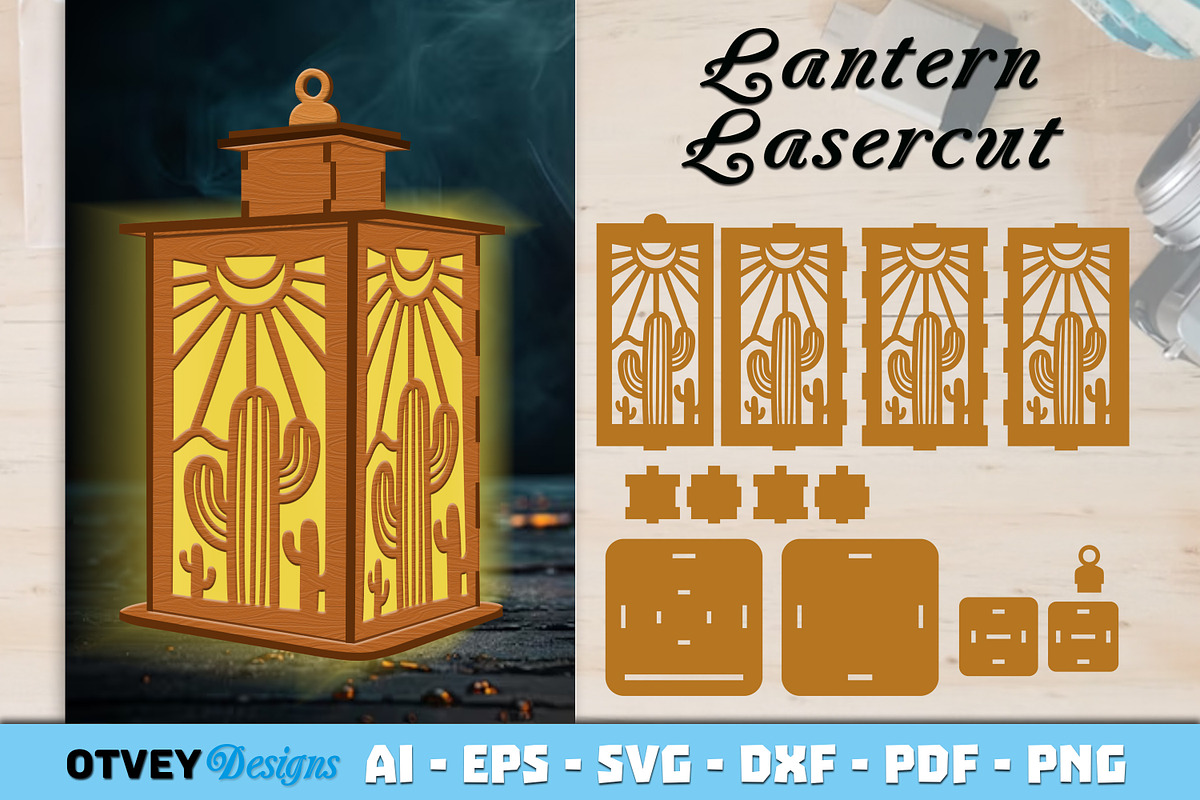 Beach Sunset Lantern Lasercut, an Object Graphic by OTVEY DESIGN (Photo 6 of 13)