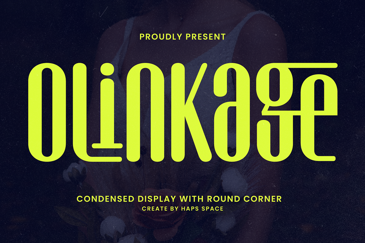 Olinkage – Modern Condensed Display, a Sans Serif Font by Haps Space (Photo 1 of 16)