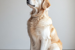 Golden Retriever Dog Sitting Pretty, an Animal Photo by Pixeness Studio