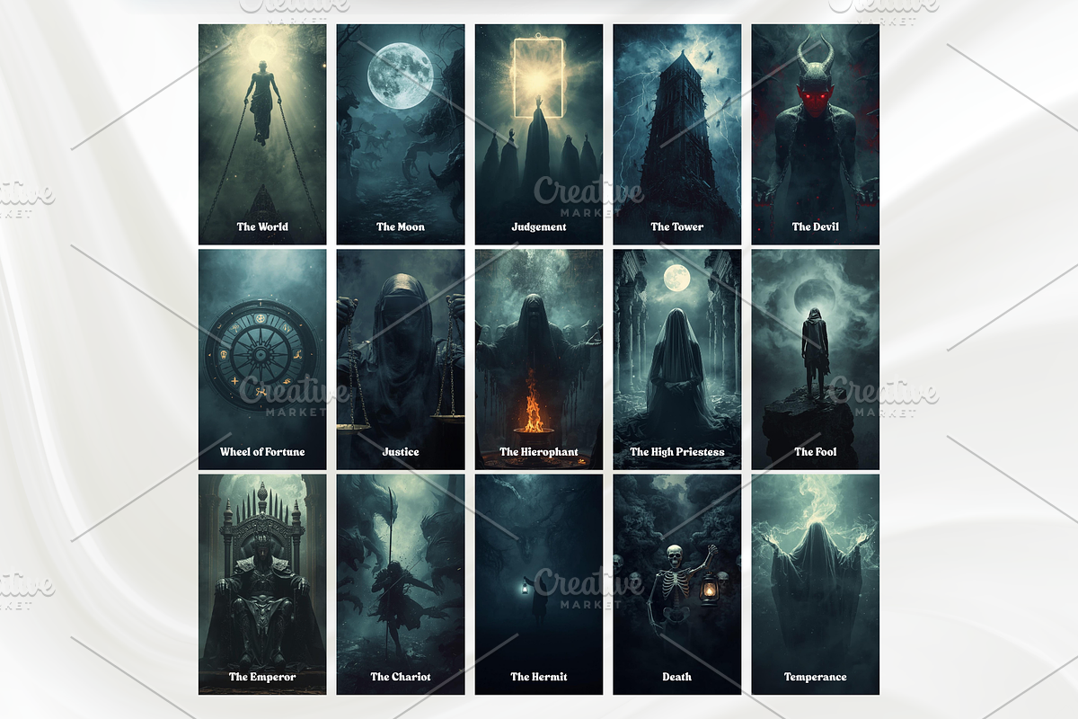 Gothic Tarot Cards Deck, a Decorative Illustration by Mugio (Photo 2 of 4)