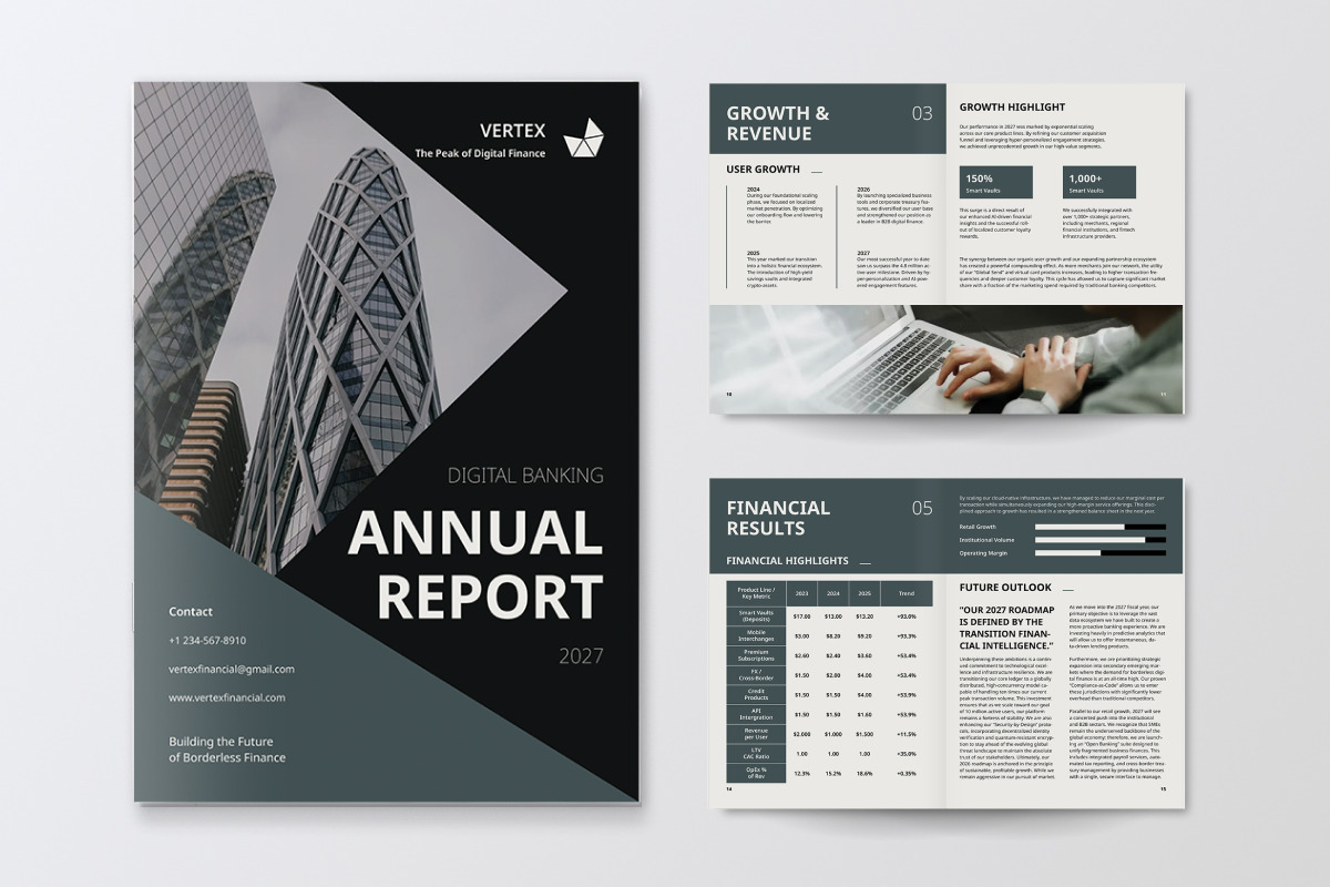 Digital Banking Annual Report V1, a Brochure Template by productype1 (Photo 4 of 6)