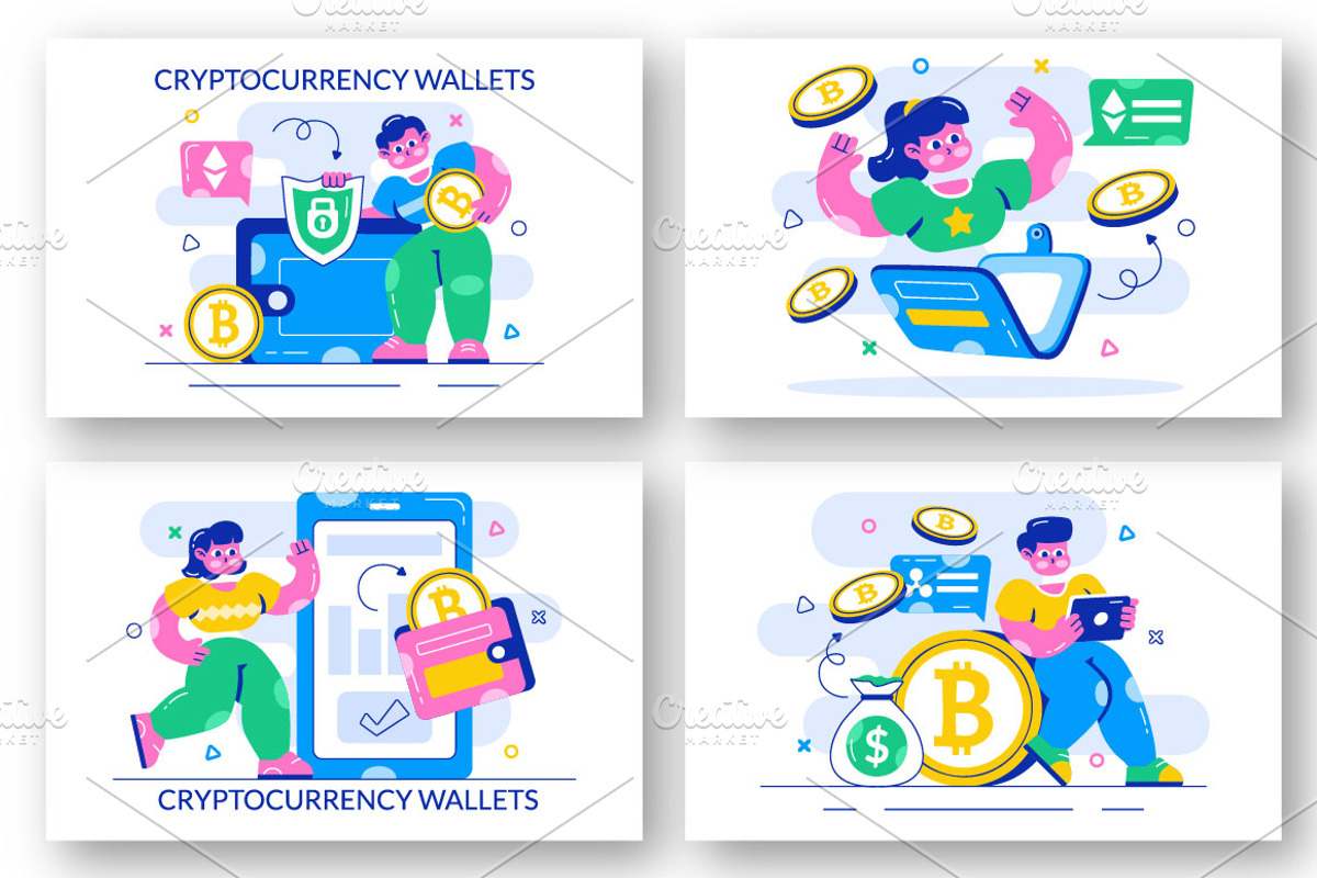 10 Cryptocurrency Wallets, a Finance Illustration by denayunebgt (Photo 2 of 4)