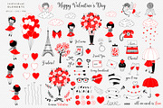 Cute Valentines Day graphic set, a Decorative Illustration by @olga.angelloz (Thumbnail 2 of 10)