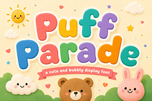 Puff Parade - Modern Kids Font