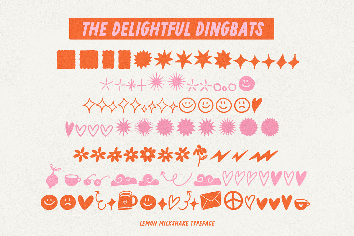Lemon Milkshake Typeface and Dings, a Font by Nicky Laatz (Photo 19 of 21)