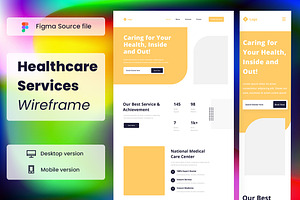 Healthcare Wireframe Website Vol. 06
