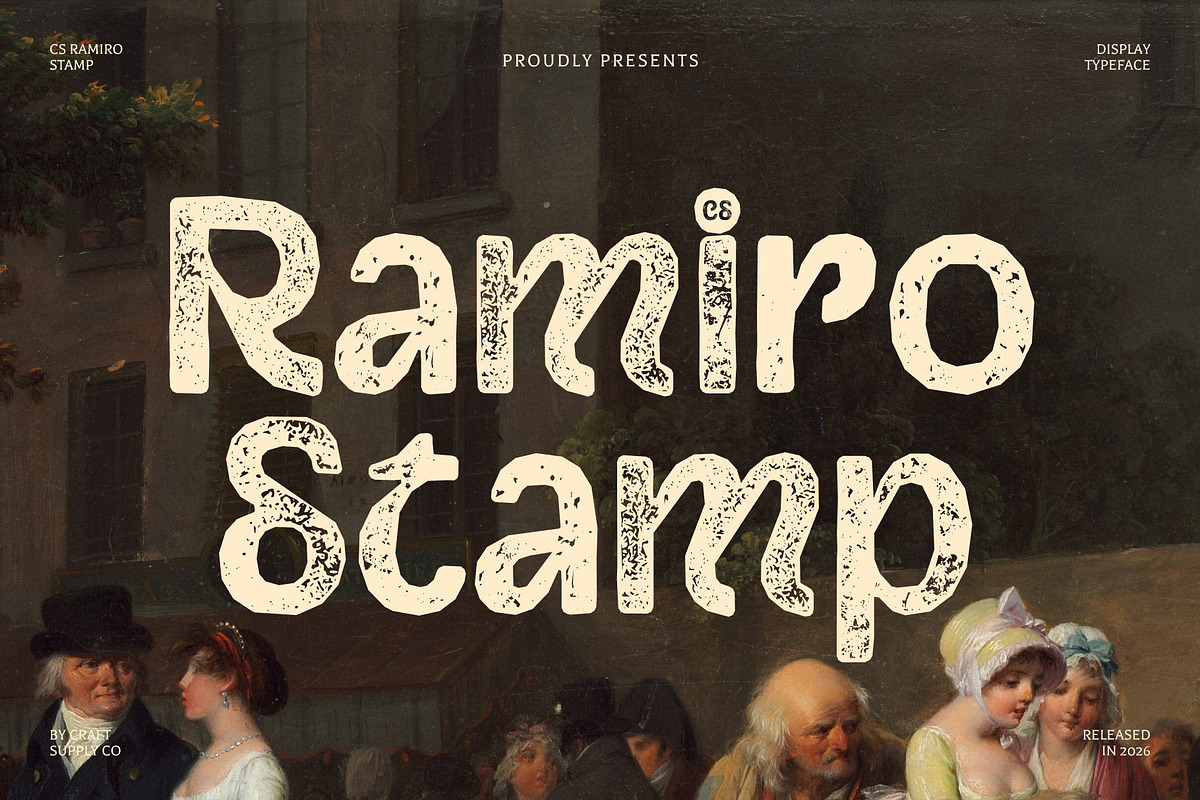 CS Ramiro Stamp, a Sans Serif Font by Craft Supply Co. (Photo 1 of 8)