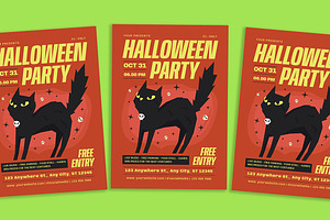Halloween Party Flyer, a Flyer Template by Gumico Studio.