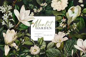 Moonlit Garden Floral Patterns