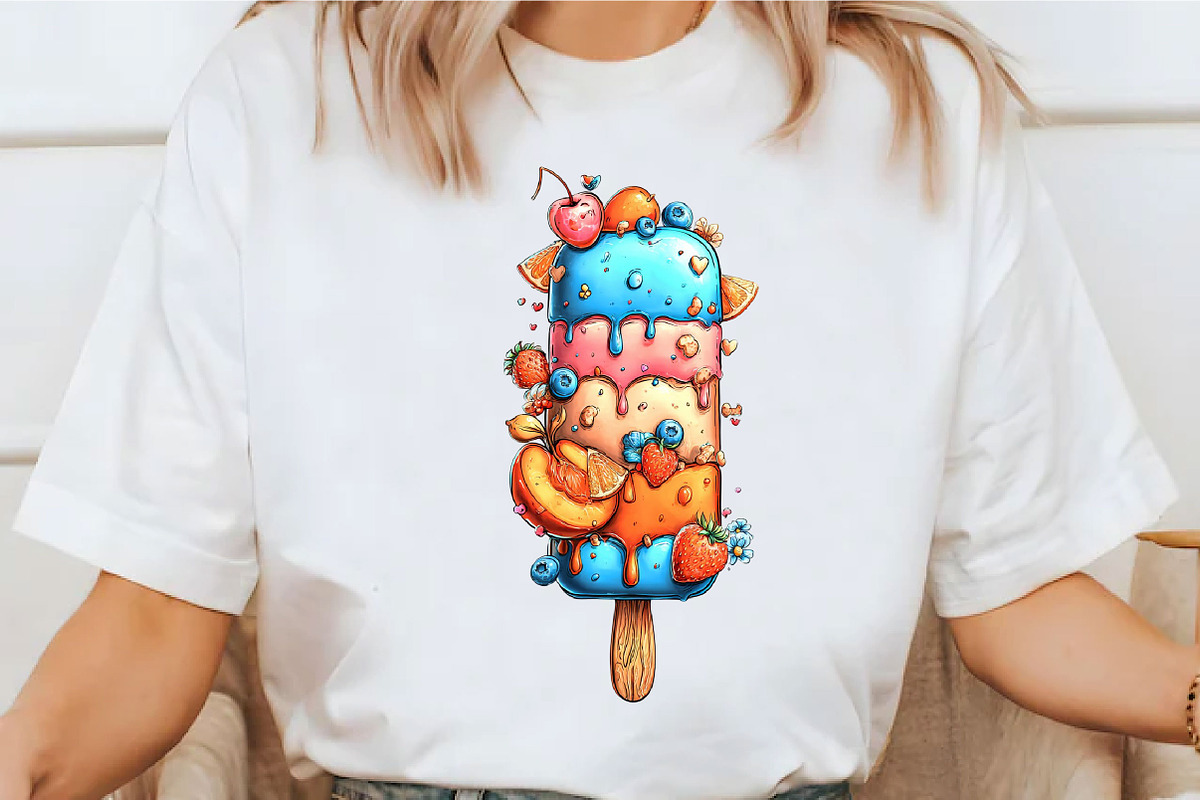 Whimsical Summer Ice Cream Clipart, a Seasonal Illustration by designcity5 (Photo 4 of 5)