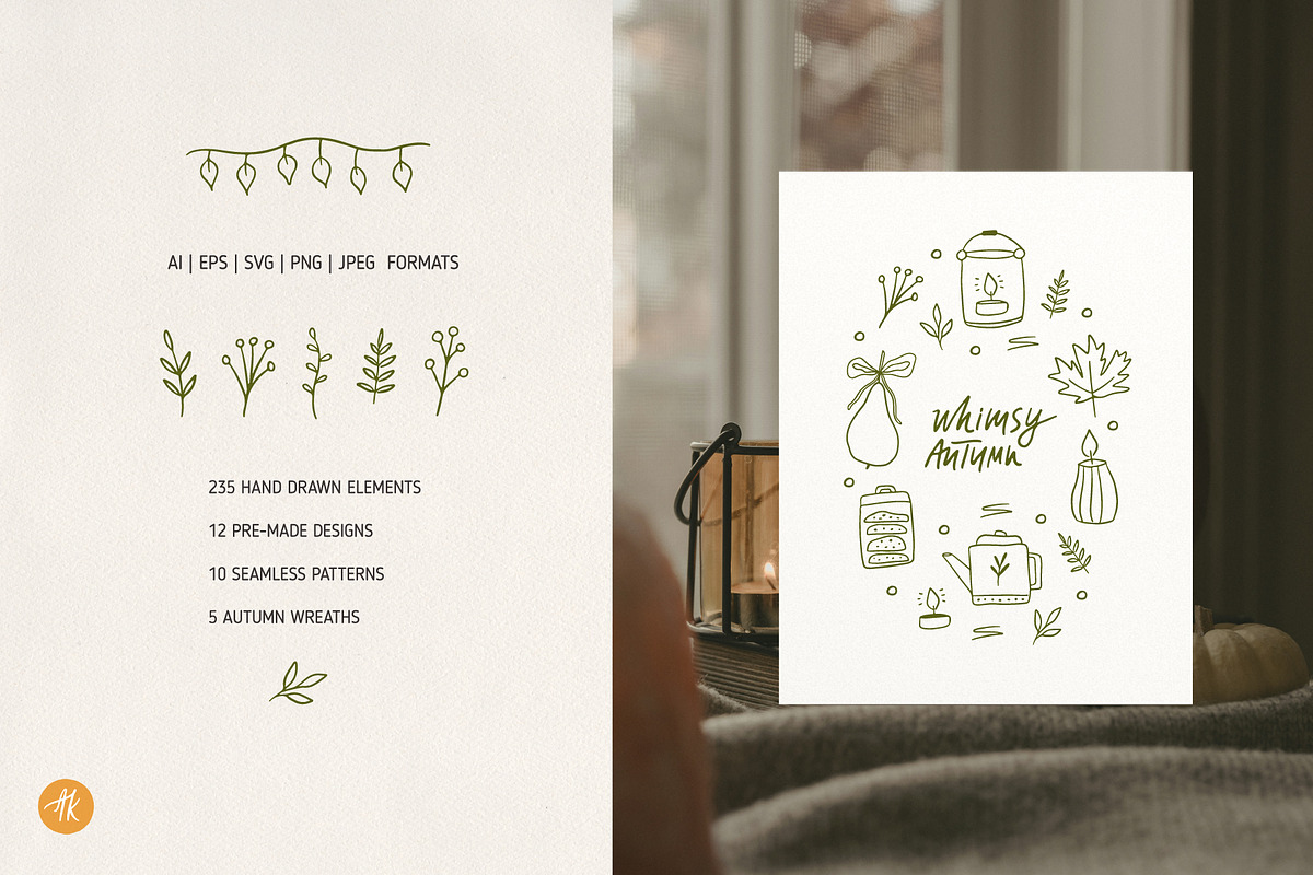 Four Seasons Line Art Bundle, a Seasonal Illustration by Alena Koval (Photo 7 of 17)