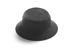 White Summer Bucket Hat 3D Model