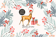 Watercolor Christmas Card Clipart, a Background Graphic by RhianAwni (Thumbnail 2 of 10)
