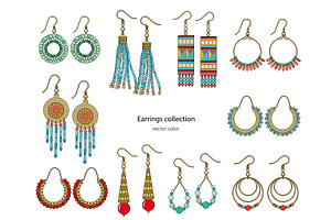 Collection Of Earrings And Bracelets