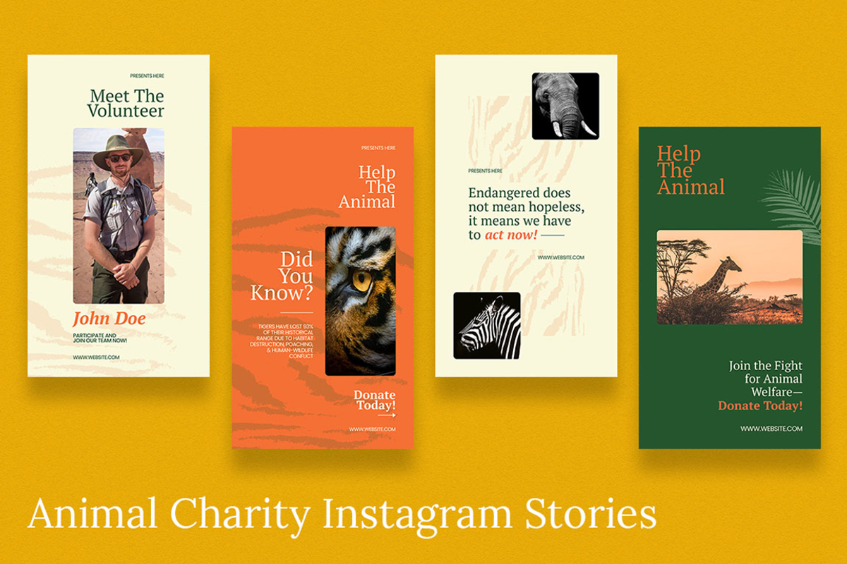 Animal Fundraising Charity Instagram, a Social Media Template by Attype (Photo 4 of 4)