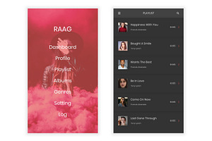 Raag - Music Player UI Kit Figma